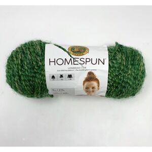 1 Skein of Lion Brand Yarn Homespun: Forest Green #604 Knitting Craft